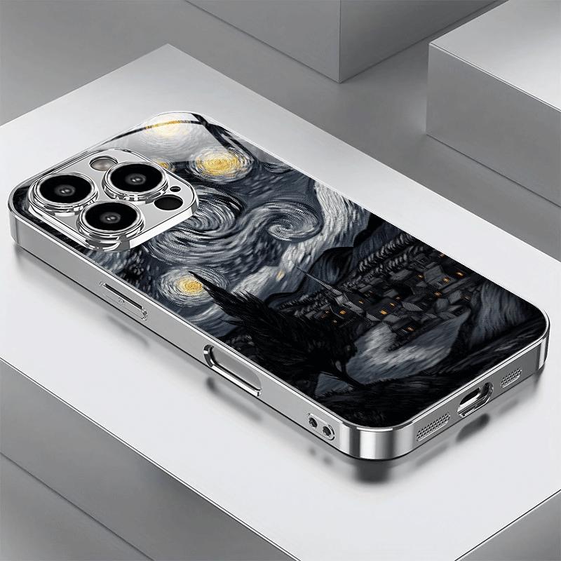 Starry Night Swirl Artistic Pattern Phone Case for iPhone17promax 16 15 14 13 12ProMax 11 11Pro Anti-drop Protection