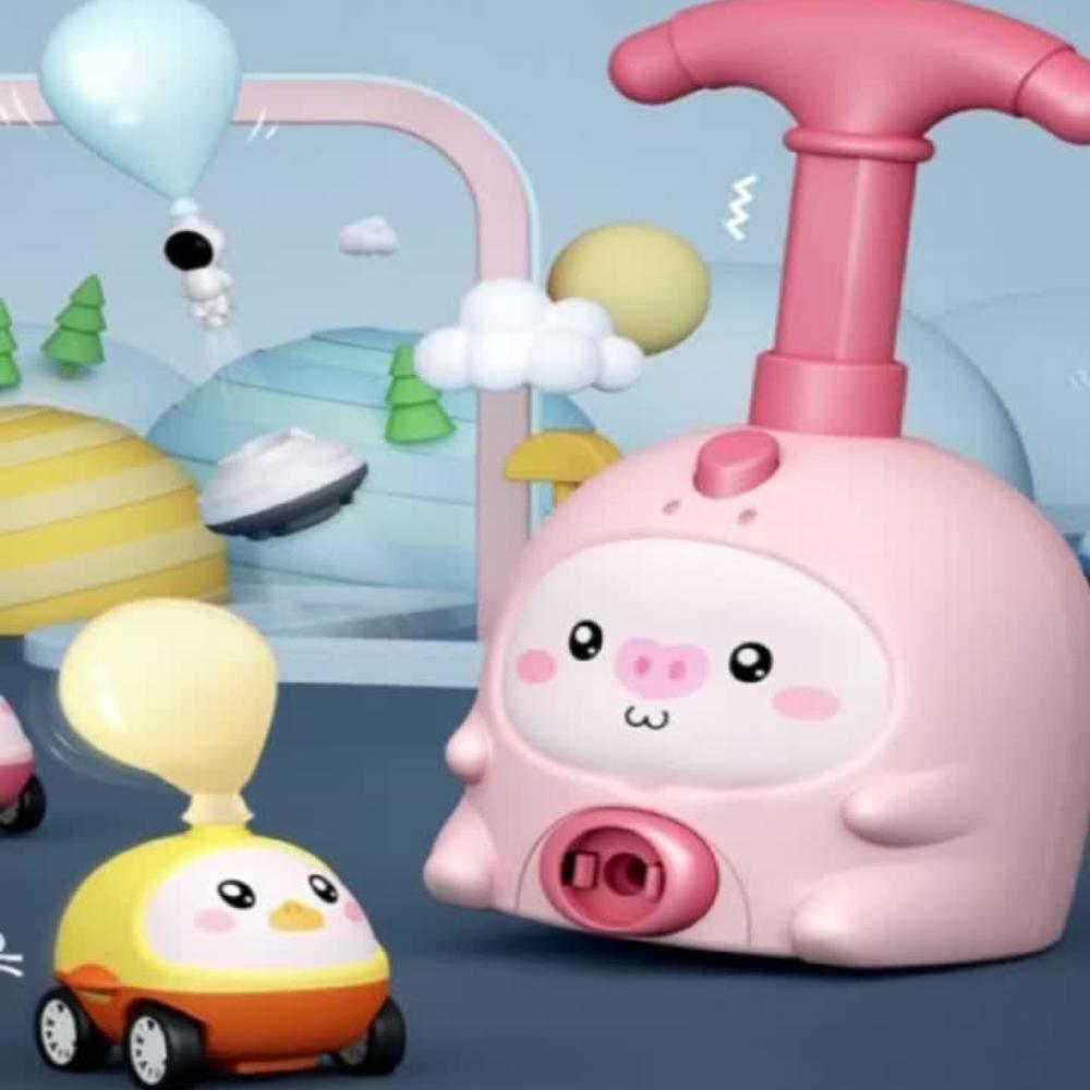 1pc Balloon Powered Car Toy Set,Manually Operated,Suitable for Children Aged 3 And Above, Educational Inertia Powered Vehicle,Fun Science Learning Toy