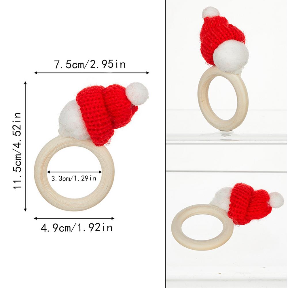 Wedding Napkin Rings Christmas Napkin Holder Kit Christmas Hat Design Christmas Napkin Rings For Family Table Decorations