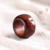 Purple Sandalwood Heart Sutra Men's Zen Thumb Ring