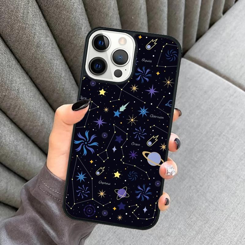 Starry Night space constellations stars Phone Case For iPhone 17 Air 16 16e 15 13 14 Pro Max 11 12 Plus 2022 MAX