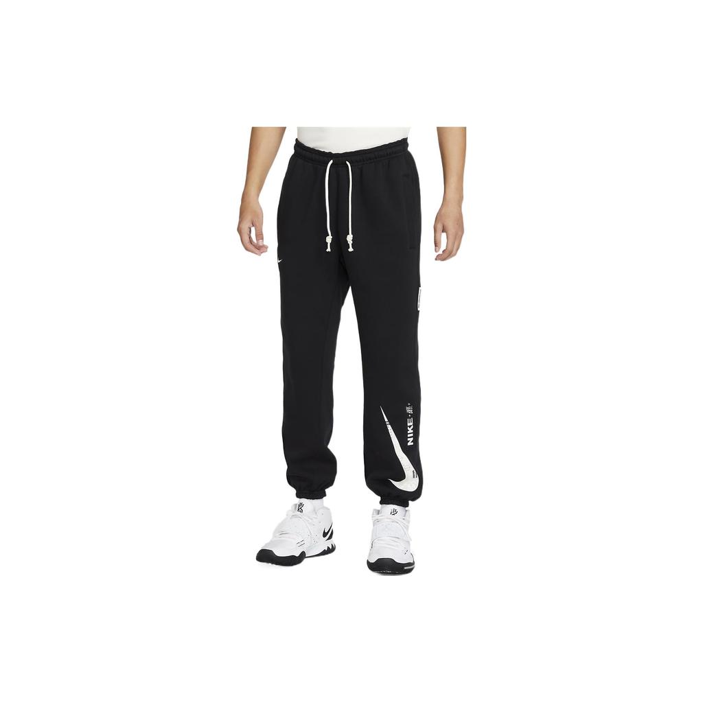 Nike Logo Print Drawstring Elastic Waist Joggers Men Bottoms Black FB1834-010