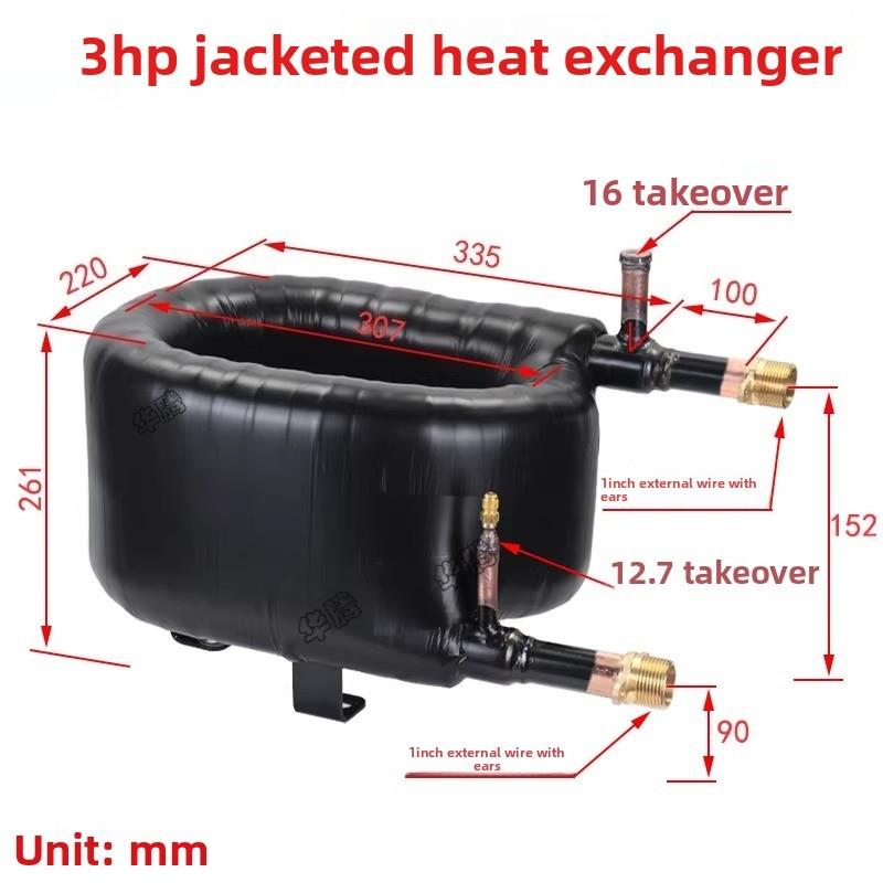 3HP tube heat exchanger, air energy heat pump coaxial air conditioning accessories, evaporator condenser heat exchanger