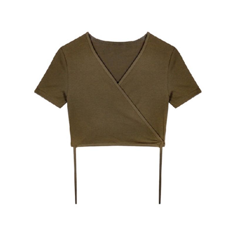 

Yoga Clothes Top Women Thin Short sleeve Female t-shirt Running Sports Training Breathable Strap Fitness Workout Clothes Summer Curry S