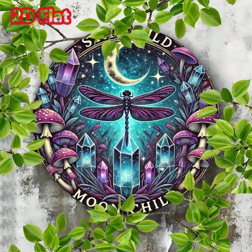 Vintage Round Moon Sign Wall Art Home Decor Bedroom Gift