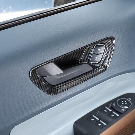 ABS Carbon Interior Door Handle Bowl Trim Styling Cover For Ford Maverick +