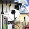 Heavy 1/2/4/8Pcs Duty Magnetic Hooks Strong Neodymium Magnet Hook Black Silver Swivel Hook Kitchen Refrigerator Hanging Tools