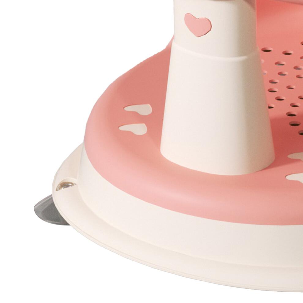 Baby-Badewannensitz Sakura Pink, Verstellbar, Ergonomisch, Rutschfest Mit Starken Saugnäpfen