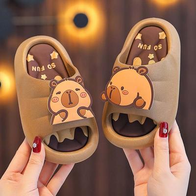 PVC Niedliche Capybara Hausschuhe Anti-Rutsch Kinder Badezimmer Sandalen Cartoon Tier Hausschuhe