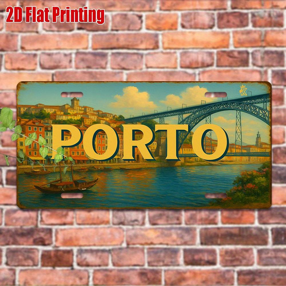

pc Vintage Metal Plaque Outdoor Sign Wall Decor Harbor Sign Home Decoration Riverside Decor Vintage Wine Town Decor 15x30cm(5.9x7.8inch)