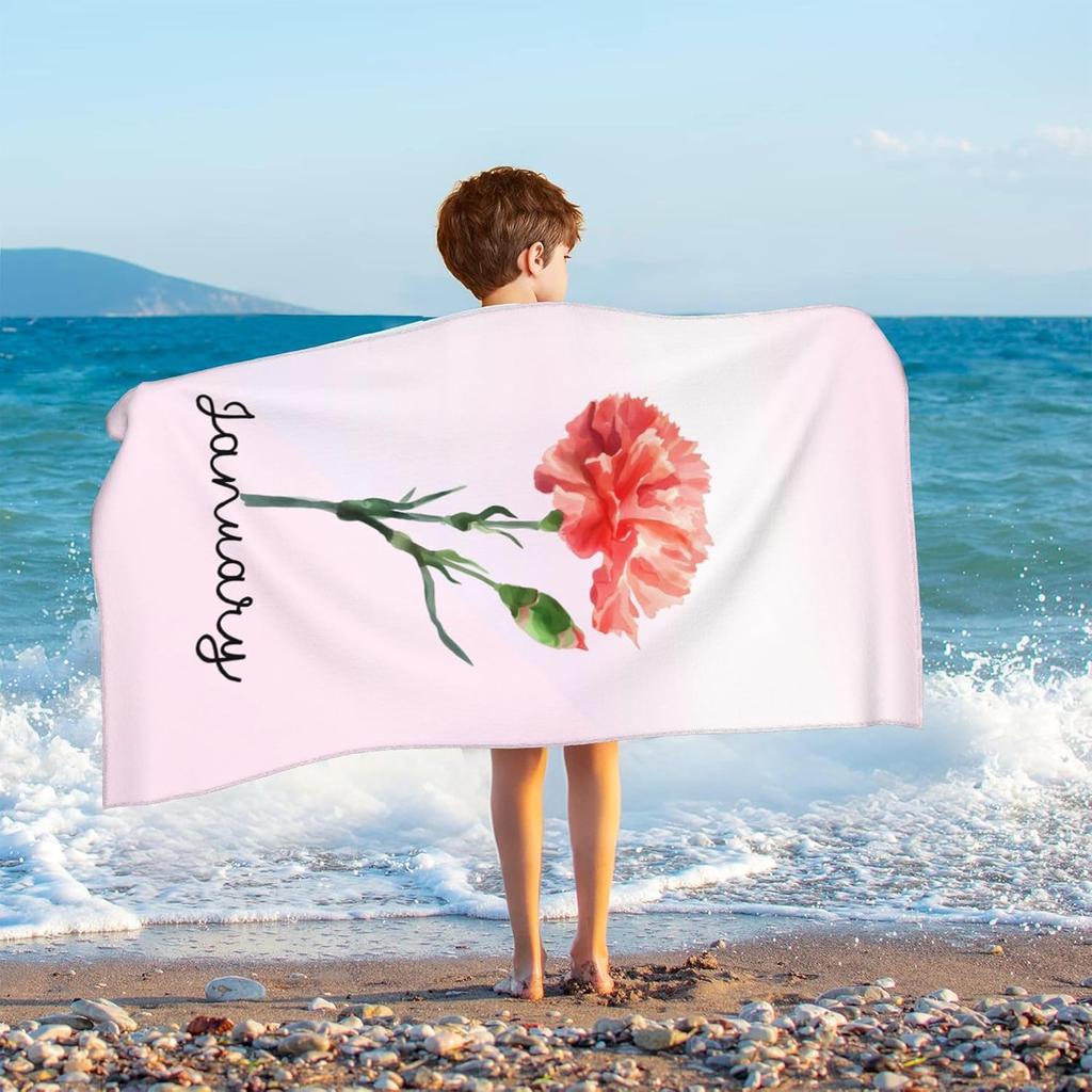 Pink Fruit Cherry Kids Beach Towels Microfiber Beach Towels for Boys Girls Sand Free Absorbent Toddler Pool Towels Bath Towel