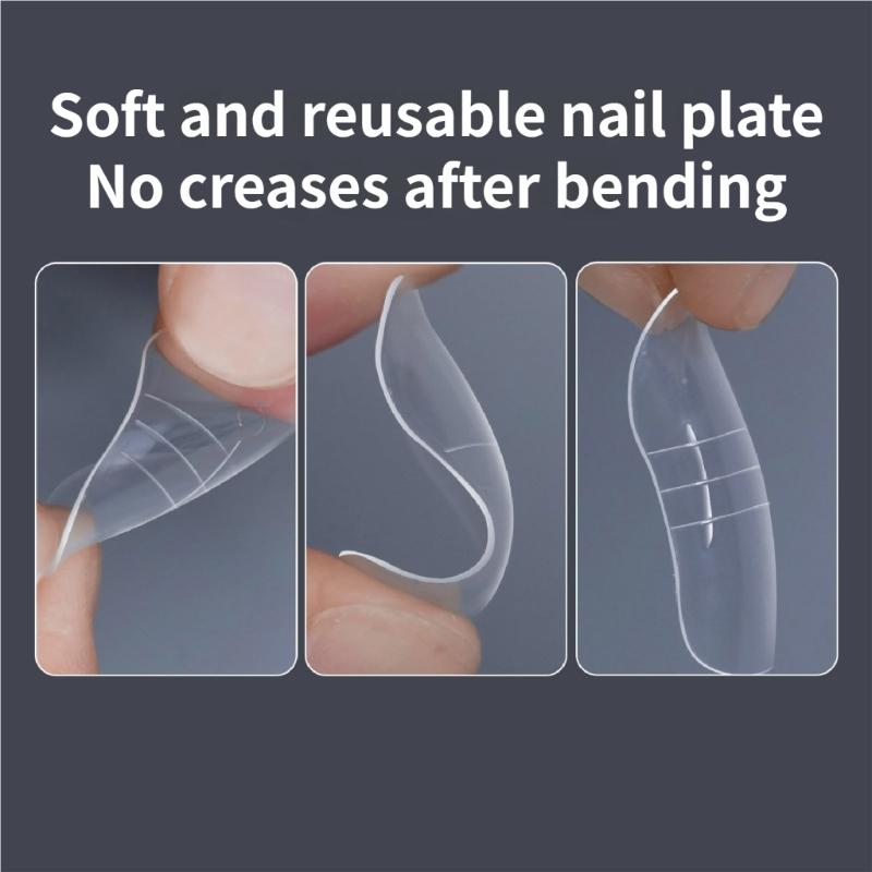 Quick Extension Nail Molds Featuring Measurement Scale Gel Nail and Toenails Extension 150pcs for Manicures Pedicures