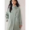 VICTORIA&VERA Women's Stand Collar Double-Faced Wool Coat