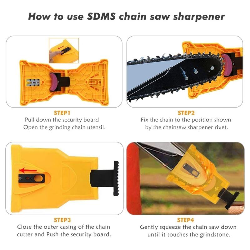 Fast Chainsaw Sharpener Kit Lightweight Easy to Use Chainsaw Sharpening Tool for Electric Gas Chainsaws Accessories