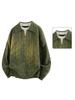 Men's Cable Knit V-Neck Polo Sweater - Autumn/Winter Business Outerwear