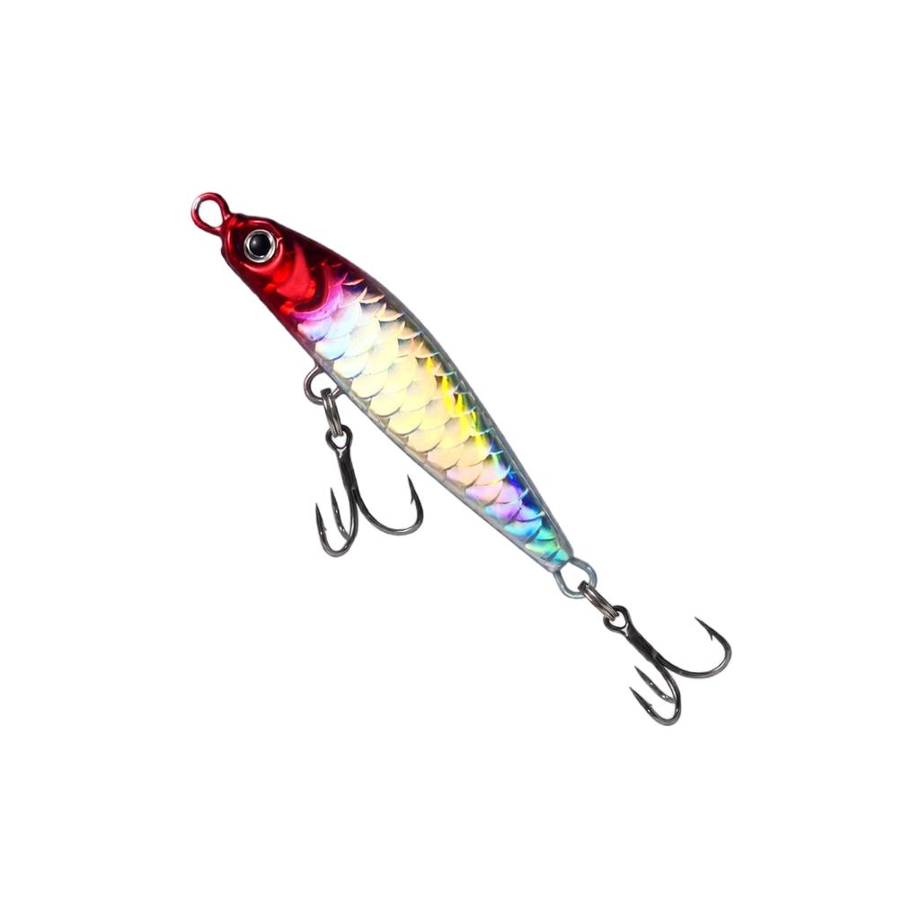 Fishing Jig Metal Lure Saltwater Boat Fishing Bait with Treble Hooks Various Weights for Long Distance Casting and Sea Fishing