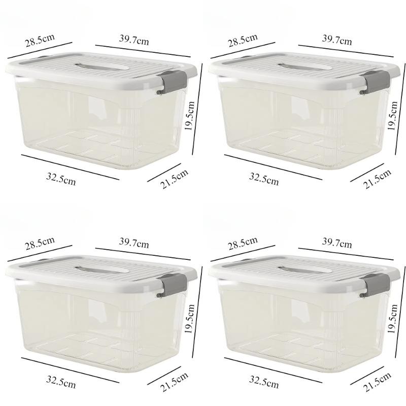 

Transparent Storage Box Household Plastic Basket Clothing Classification Box Book Storage Box Medicine Suitcase Home Organizer