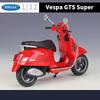 Welly 1/12 Vespa GTS Super 2020 Alloy Classic Leisure Motorcycle Model Simulation Metal Street Motorcycles Model Childrens Gifts