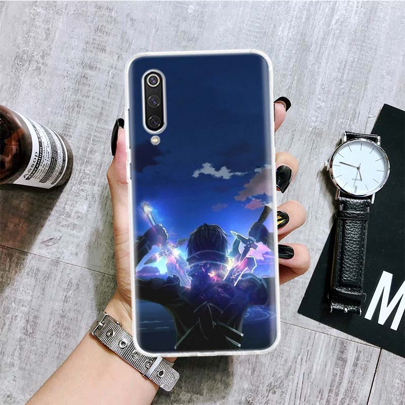 Sword Art Online Kirito Asuna Phone Case For Xiaomi Redmi Note 15 14 13 12S 12 Pro Plus 11S 11E 11 11T 10S 10 Art Soft Pattern C