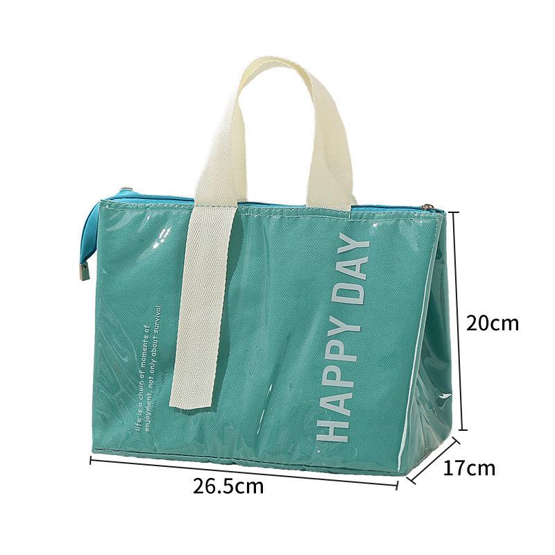 Dopamine Thermal Insulated Lunch Bag: Portable, Waterproof, Oil-Proof Bento Bag for Office Workers & Students with Aluminum Foil Lining