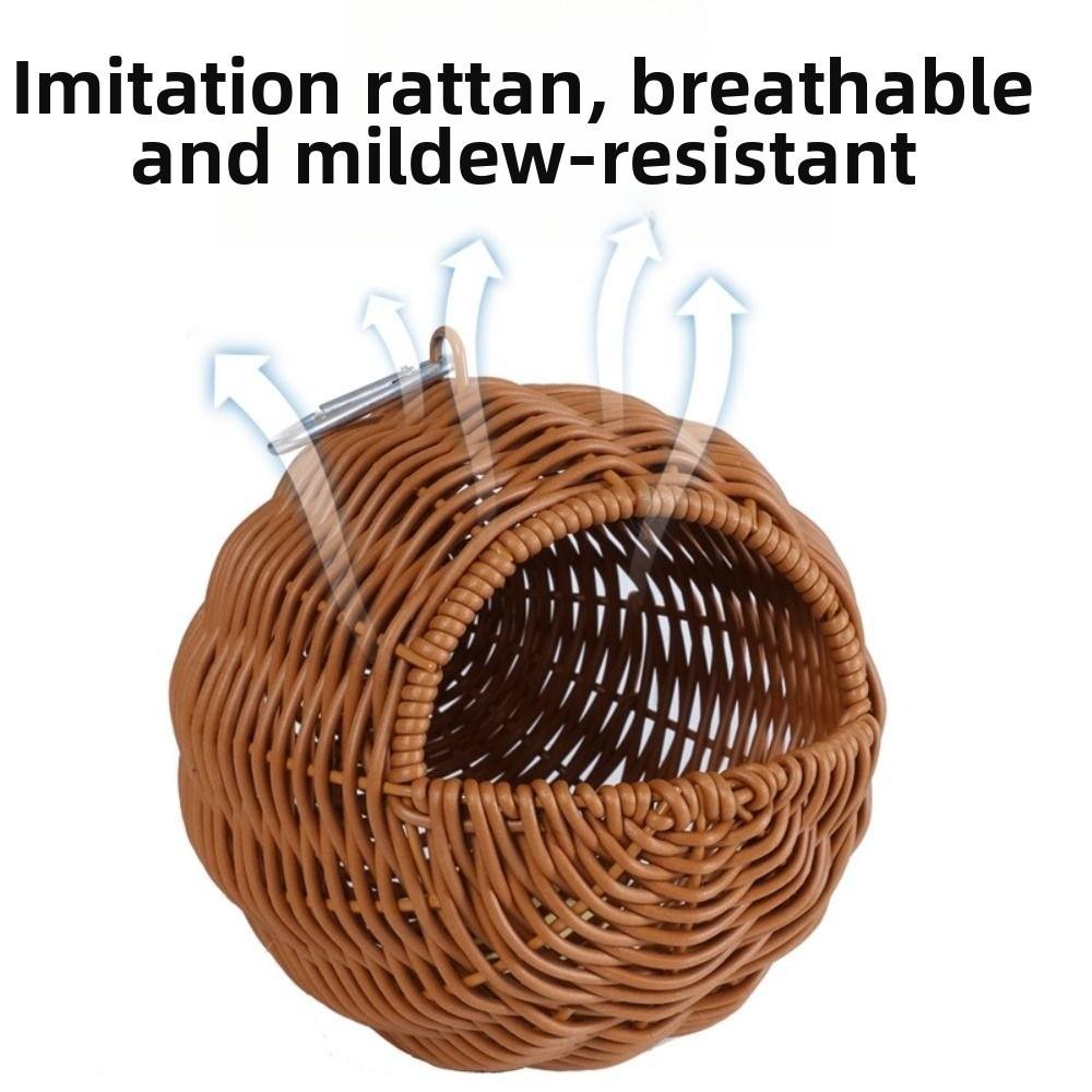 Bequemes gewebtes Vogelnest Atmungsaktives hängendes Hängemattenbett Vogelzucht Haus Vogelkäfig