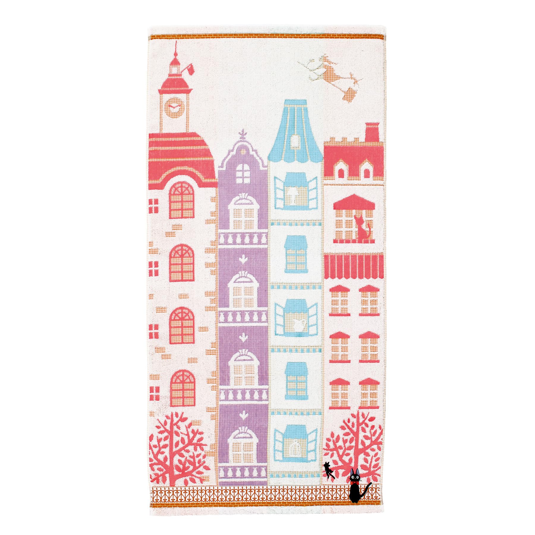 

Marushin Bath Towel, Studio Ghibli Kiki s Delivery Service Jiji Apartment, Fluffy, No-Twist Organic Cotton, 1005061300