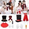 Winter Frosty Snowman Costume Christmas Play Dress Up Accessories Carrot Nose Scarf Gloves Pompoms Balls Tutu Skirt