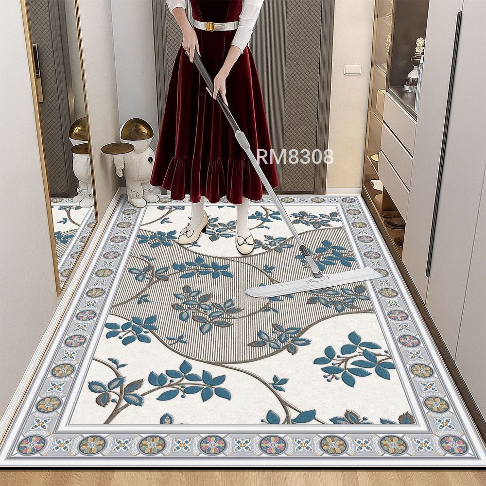 Household Door Mat Waterproof and Anti Slip PU Leather Door Mat Kitchen Floor Mat Foot Mat