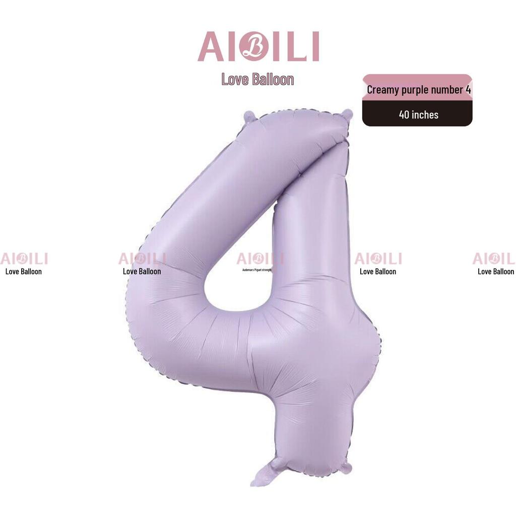 40-Inch Heart-Shaped Large Number Balloon, Baby Pink/Blue for Birthdays