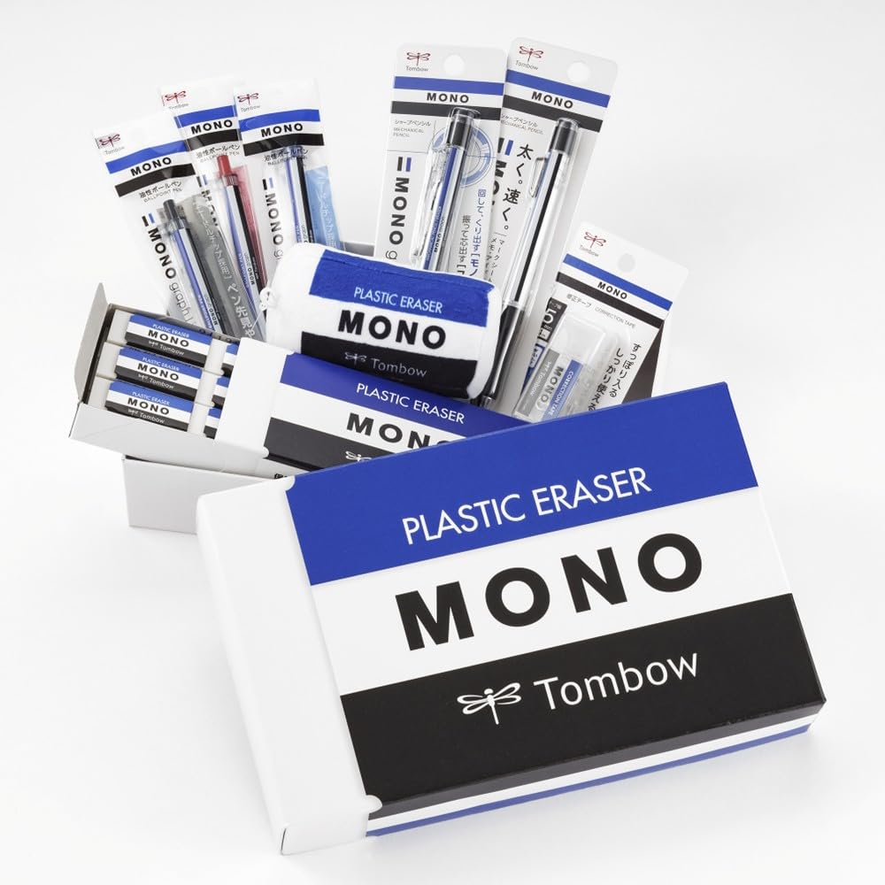 

Tombow MONO Stationery Mono Color Set MONO Eraser Design Box Plush Set, 7-Piece (with + Charm) PHA-711PAZ білий