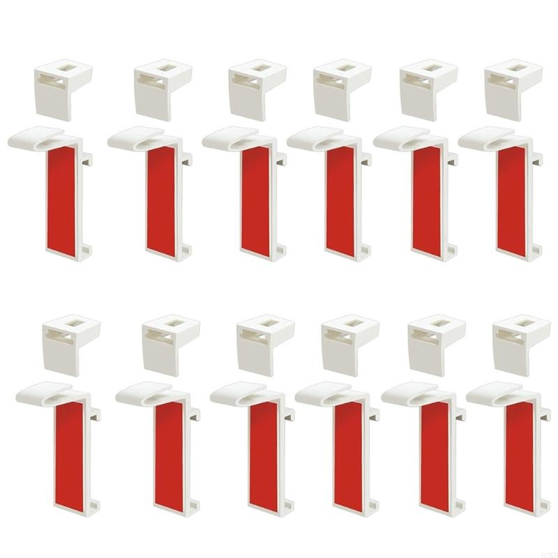 

62KD 12/24 шт. Пластиковый кронштейн для рулонной шторы, регулируемый зажим для оконной шторы, держатель стержня для рулонной шторы, аксессуары для ремонта штор