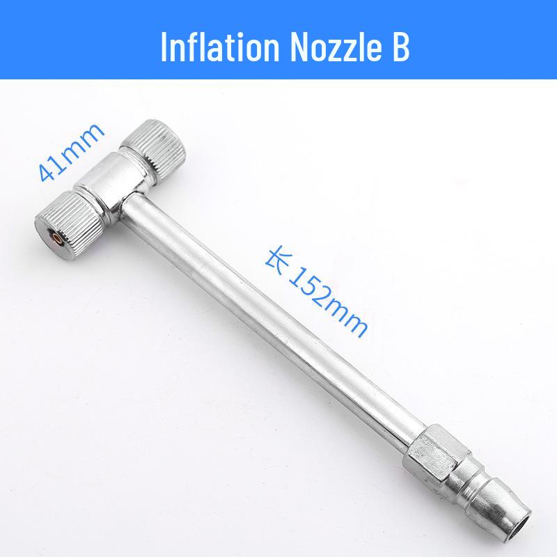 Tire Inflation Nozzle with Pressure Gauge for Car, Bicycle, and Motorcycle
