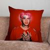 L-Lil Peep Cry Baby Pillow Case For Home Bedroom Car Office Decoration Living Room Sofa Cushion Cover Suitable