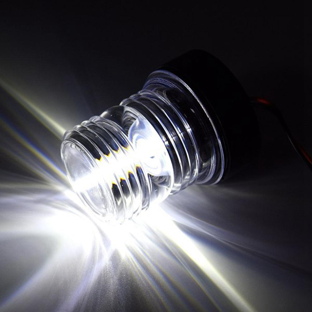 RR-8 Inch Fold Down LED Navigation Light 360 Degree Sailing Signal Lamp For Yacht Boat Stern Anchor Light Blacksilver