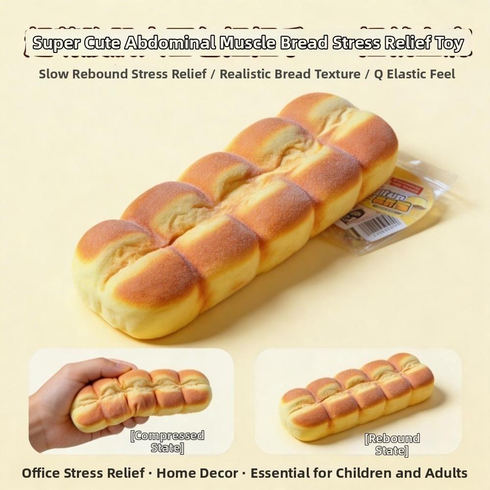Soft Texture Slow Rising Toy PU Material Bread Squeeze Toy Funny Stress Relief Toy  For ASMR