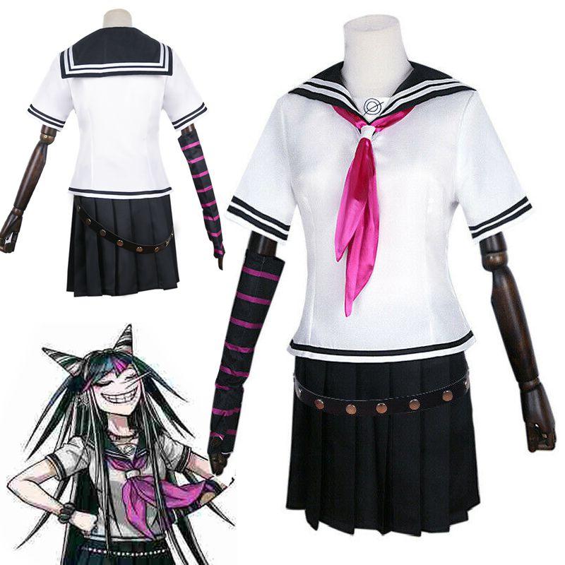 Ronpa Danganronpa Dangan Ibuki Mioda Cosplay Costume Uniform Wig Skirt Set Dress