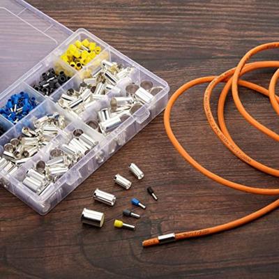 Kit de herramientas de engarce de casquillos de 440 piezas para conectores de terminales que evitan la bifurcación de cables