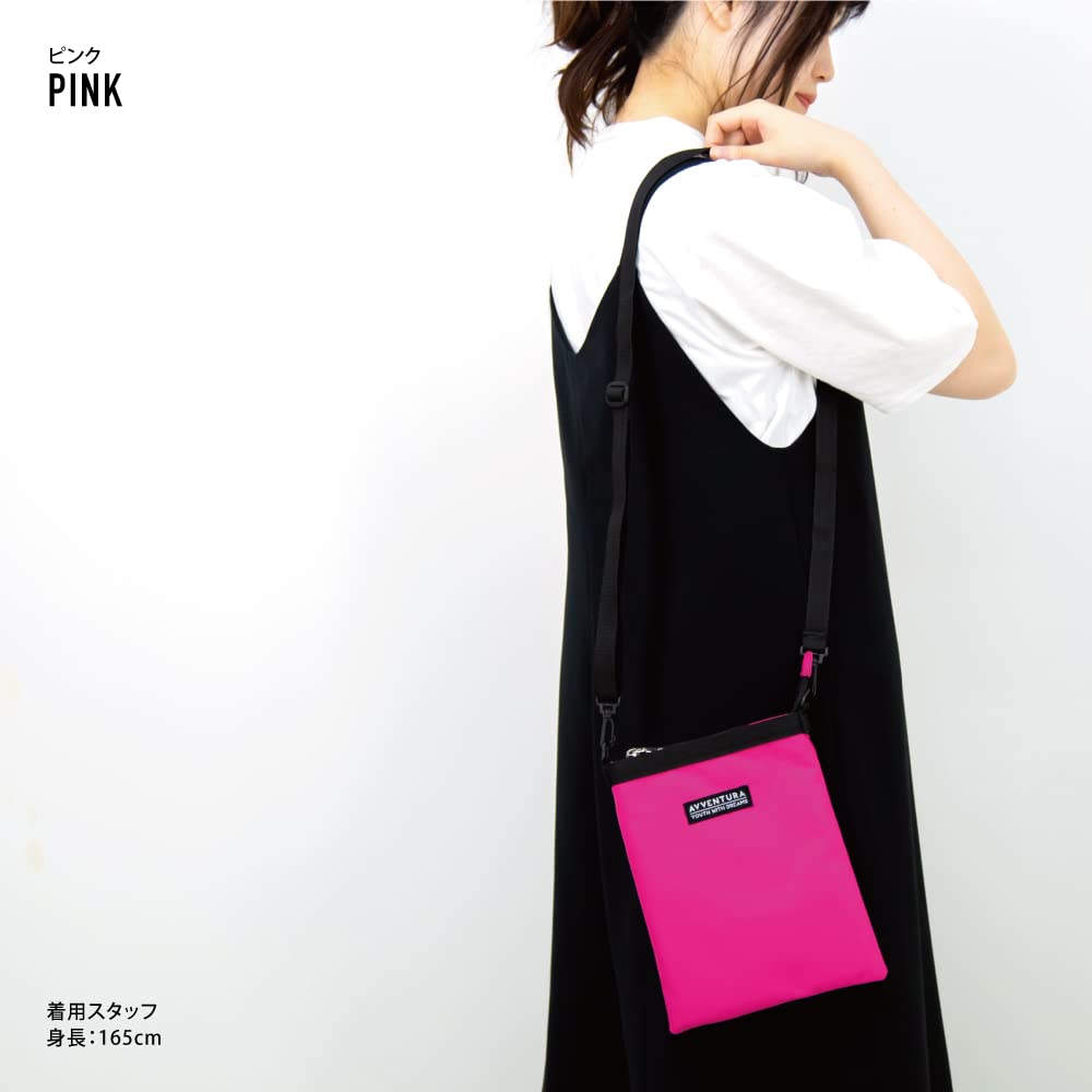 Aventura Box Logo Nylon Flat Shoulder Bag, Pink