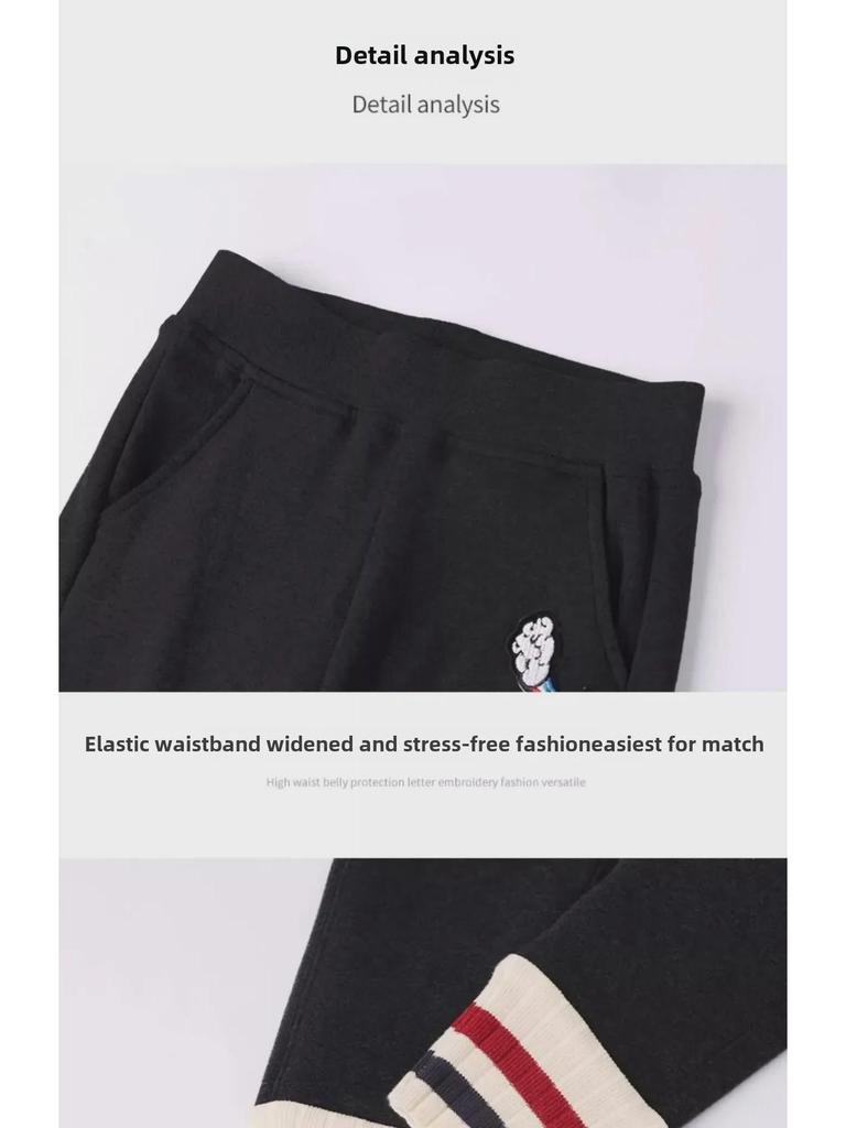 Girls' Gray Winter Leggings: Warm, Plus-Velvet, Thickened Tights for Autumn/Winter