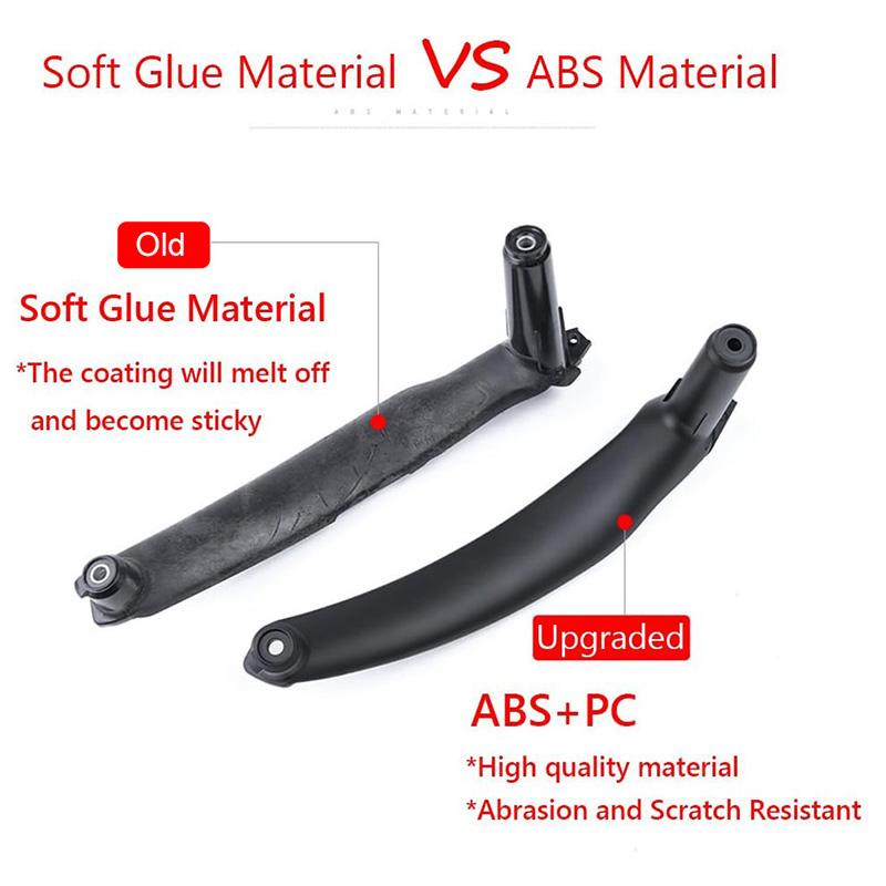 Only for LHD Car 4Pcs/Set Black Car Interior Door Pull Handle for BMW X5 E70 X6 E71/E72