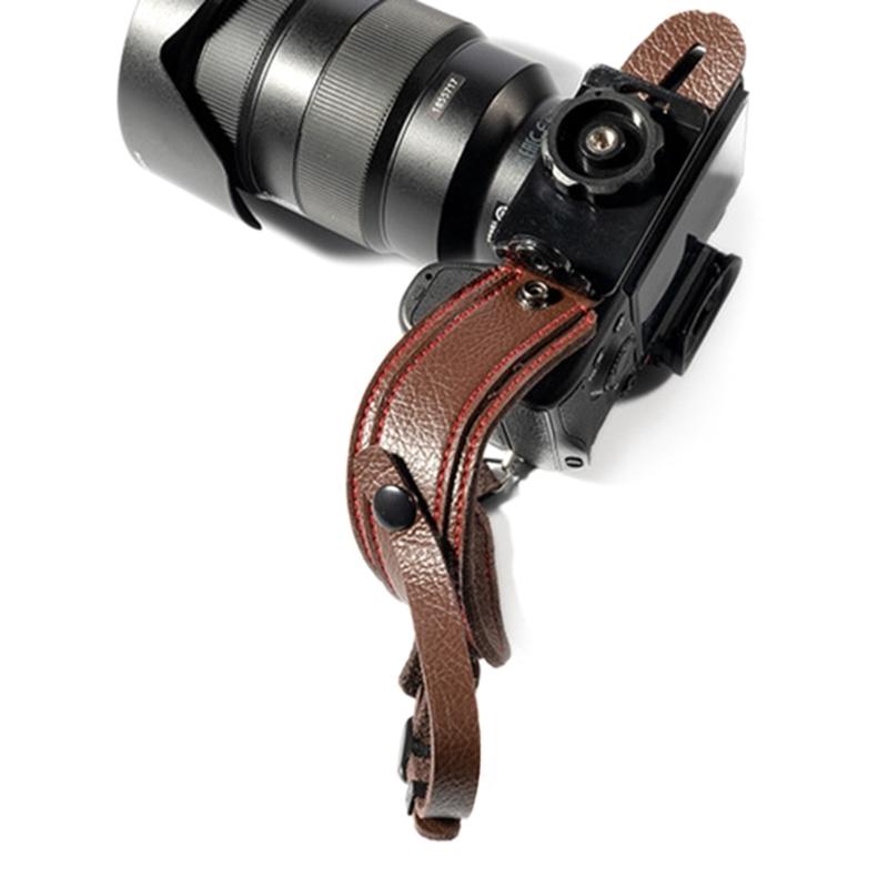 Camera Leather Wrist Strap DSLR Hand Belt Holder Shockproof Strap Waterproof Quick Release Strap Wristband for Camera