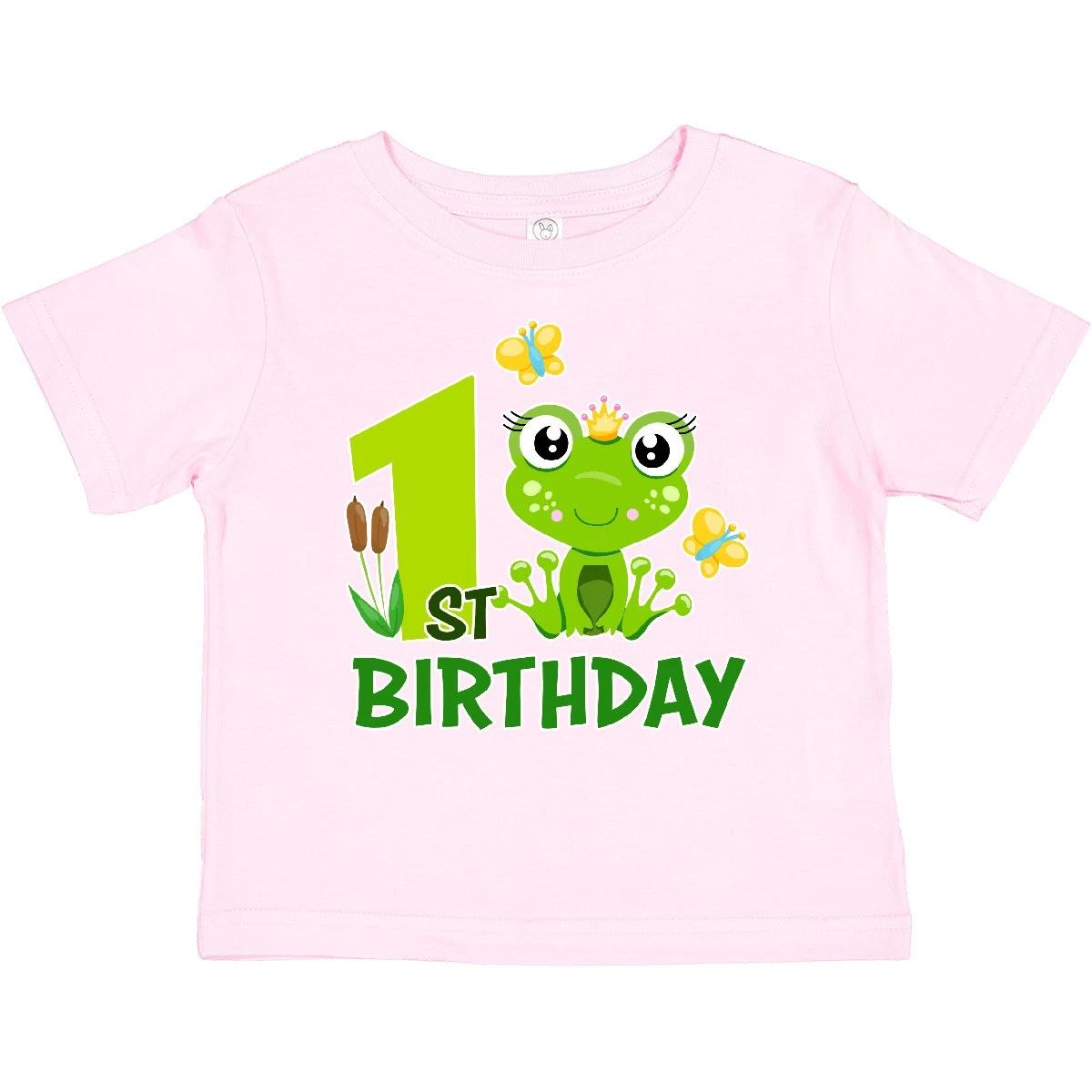 Inktastic 1st Birthday Princess Frog Baby T-Shirt Birthdays First Happy Reptile 160
