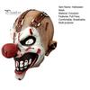 Elastic Comfortable Fit Headgear Halloween Clown Mask, Realistic Latex Horror Scary Mask with Escape Room Decorations Red Nose for Haunted House
