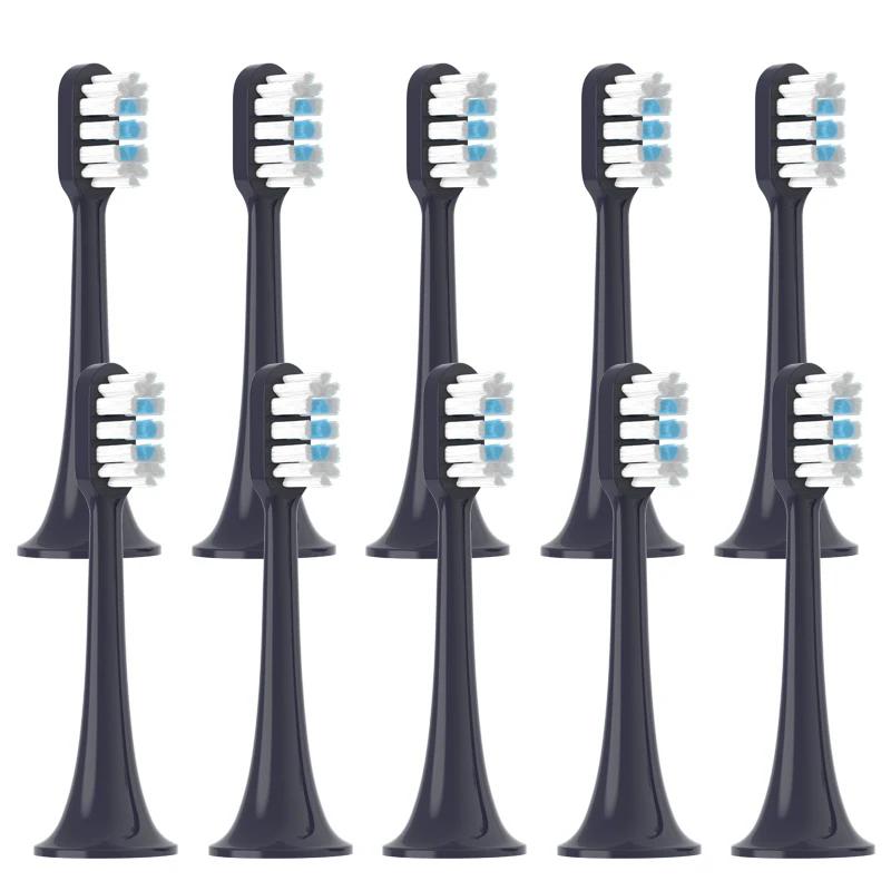 10pcs For Xiaomi Mijia T302 Replacement Brush Heads Sonic Electric Toothbrush Heads Protect Soft DuPont Suitable Nozzles