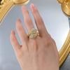 SpringLady 18K Gold Plated 925 Sterling Silver Lab Sapphire Gemstone Luxury Fine Ring for Women Party Jewelry Gifts