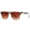 New European and American retro metal modern retro charm box sunglasses men's and women's sunglasses