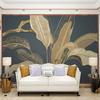 Photo Wallpaper Modern Golden Line 3d Relief Banana Leaf Mural Living Room Tv Sofa Study Light Luxury Home Decor Wall Painting