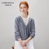 Women's 100% Cashmere Knotted Shawl Sweater
