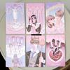 Kawaii Anime Tarot Deck 10.5*6cm - 78 Cards Coquette Aesthetic Pink Pastel Manga Tarot Cards - "HORANG NAVI" Double-embossed
