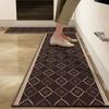 Anti-slip Kitchen Carpet Retro Light Luxury Floor Mat PVC Leather Dirty Resistant Washable Mat Long Strip Runner Rugs